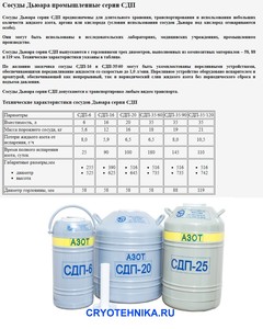 Сосуд Дьюара СДП-35/90 35 литров Сосуд Дьюара СДП-35/90 35 литров